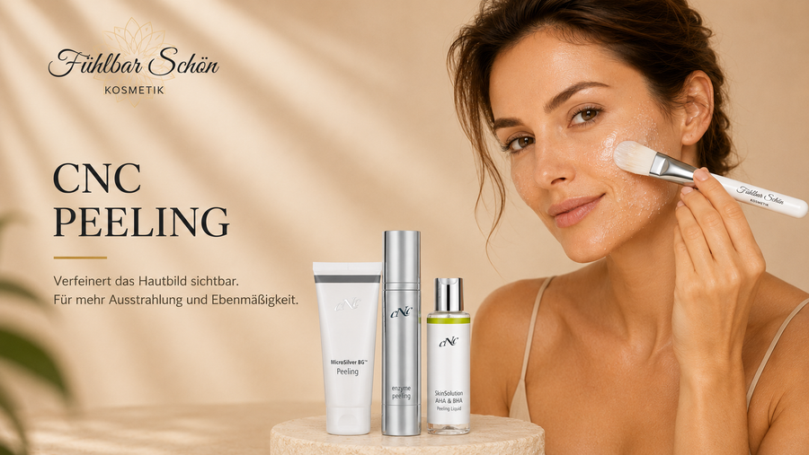 CNC Peeling von Fühlbar Schön Kosmetik. Professionelle Gesichtspflege für ein verfeinertes Hautbild, mehr Ausstrahlung und ebenmäßige Haut.