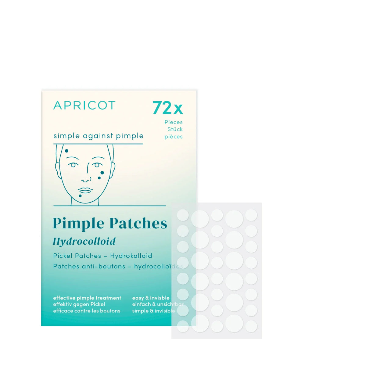 APRICOT Pickel Patches mit Hydrocolloid zur gezielten Pflege von Hautunreinheiten