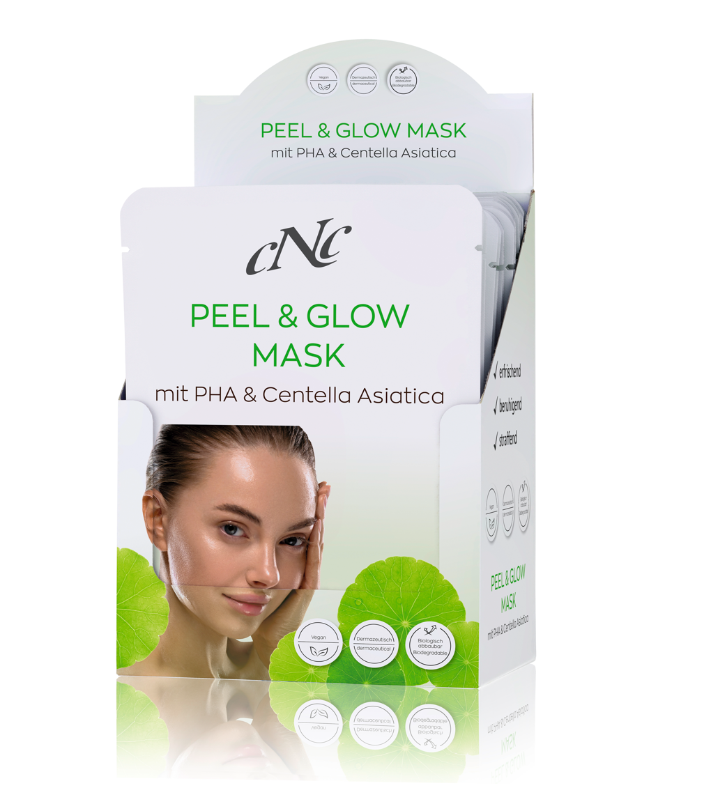 CNC Peel & Glow Bio-Cellulose Masken 20er Pack mit PHA, Centella Asiatica und Hyaluronsäure