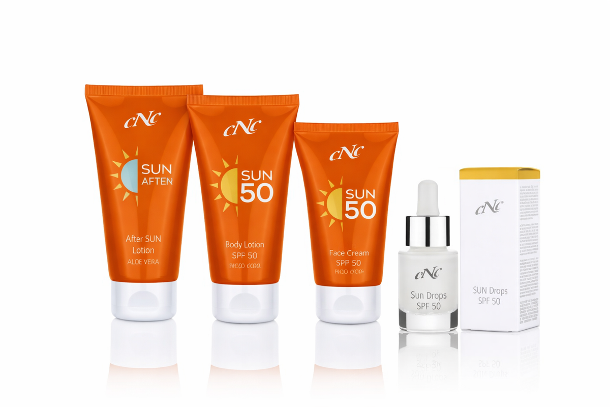 CNC SUN Sparpaket mit Sonnencreme, Sonnenspray und After Sun Pflege für Gesicht und Körper