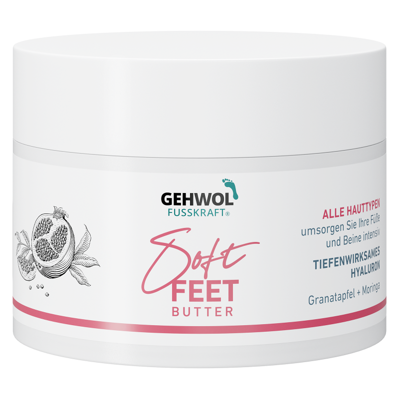 Gehwol Fusskraft Soft Feet Butter mit Sheabutter und Hyaluronsäure für trockene Füße