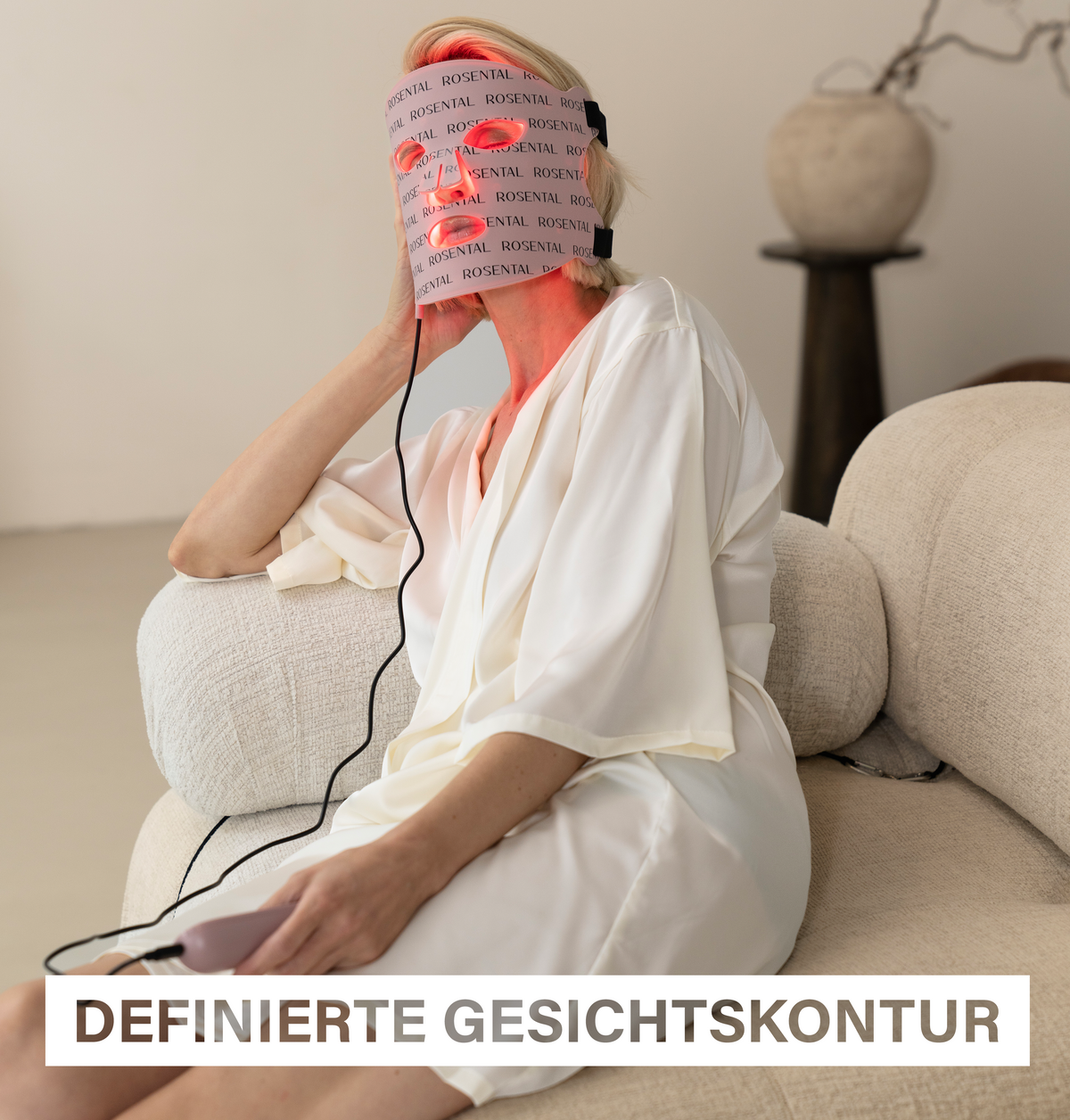 Rosental Organics LED Gesichtsmaske für Lichttherapie und Hautpflege zuhause