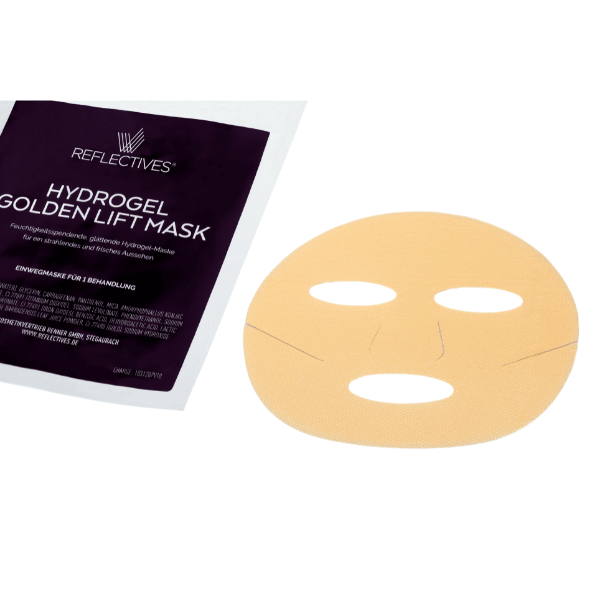 REFLECTIVES Hydrogel Golden Lift Mask als goldene Hydrogel-Gesichtsmaske mit Feuchtigkeitspflege