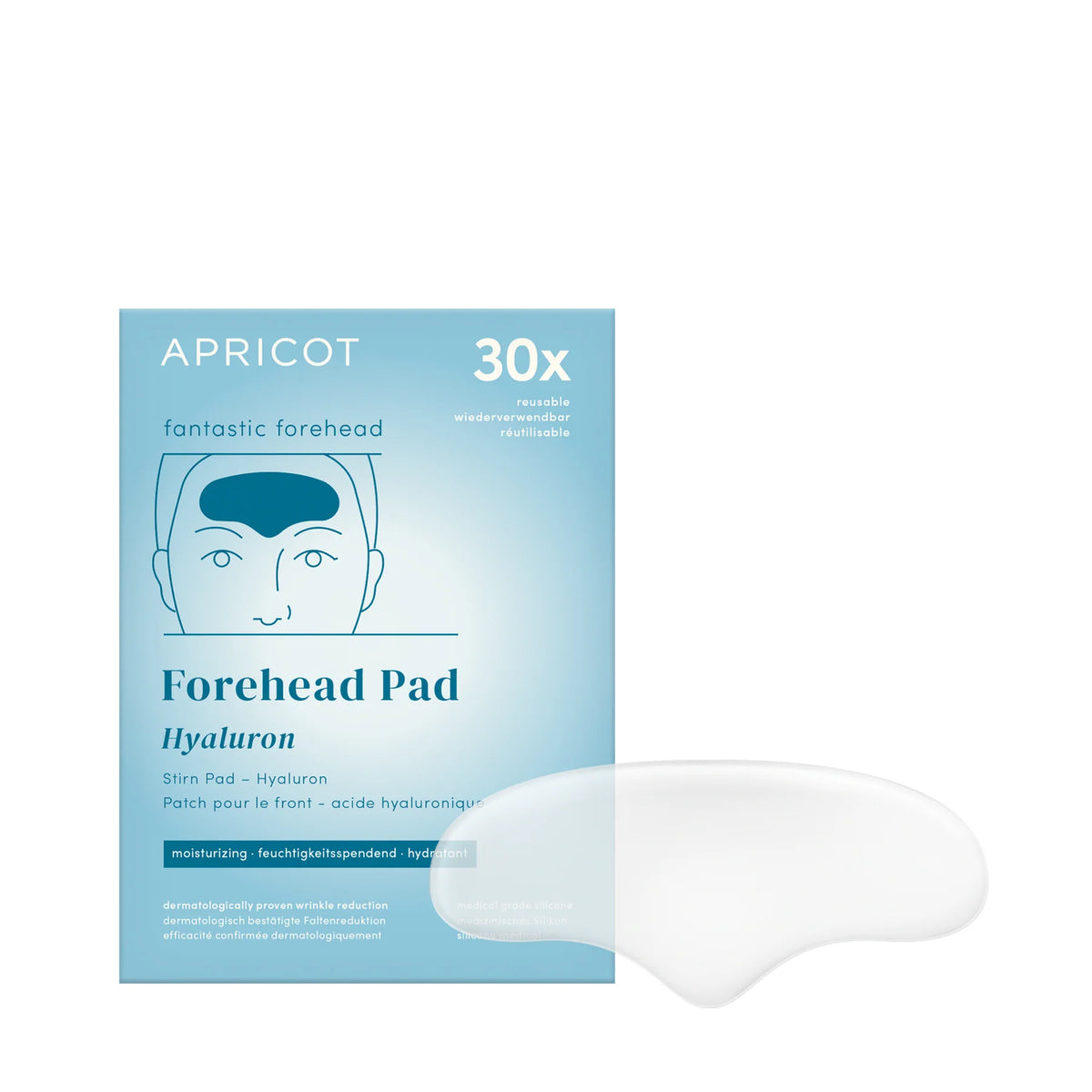 APRICOT Stirn Pad mit Hyaluron für die Pflege und Feuchtigkeitsversorgung der Stirnpartie