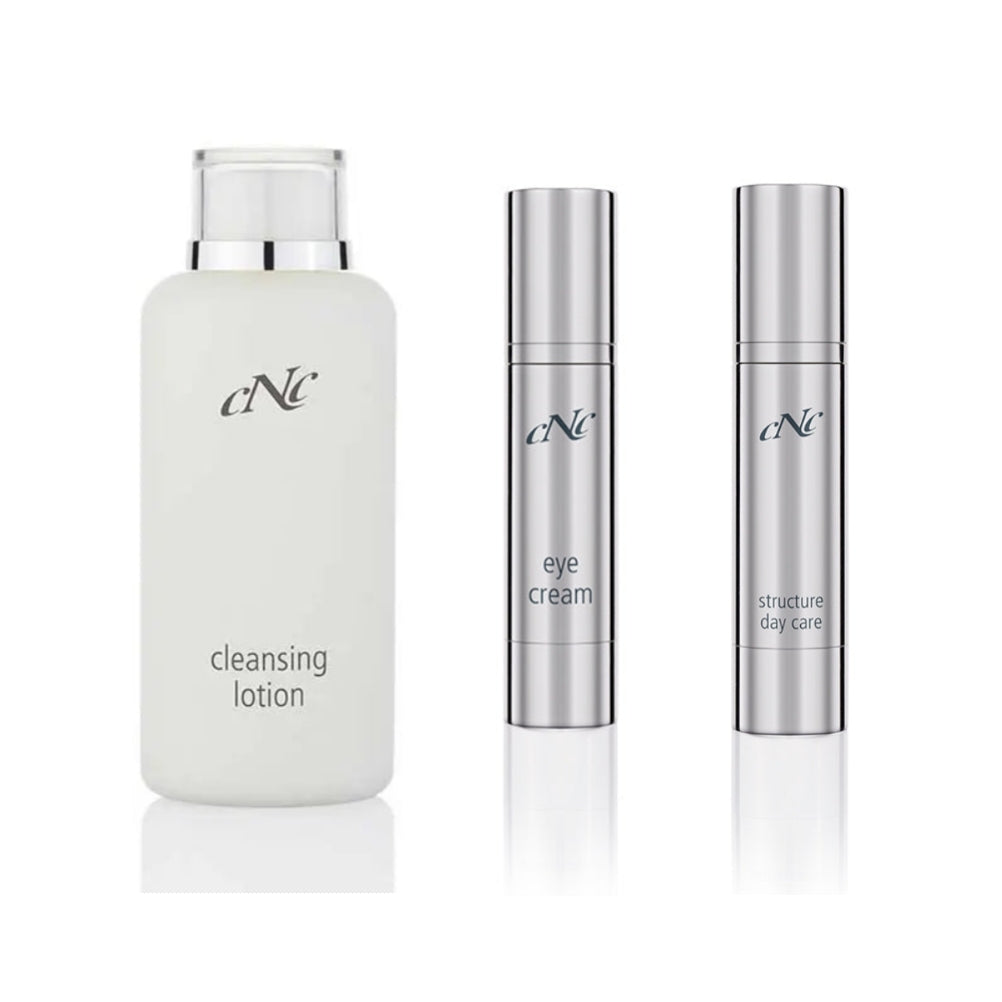 CNC skin2derm Sparpaket mit Cleansing Lotion, Eye Cream und Structure Day Care Cream